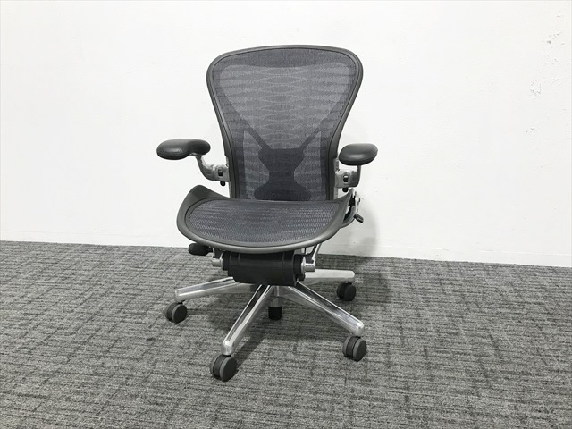 HermanMiller/ハーマンミラーのアーロンチェア Bタイプ フルサポート ポスチャーフィット AE123AFB PJ CD BB 258  4M02[HermanMiller/ハーマンミラー][中古]|オフィスチェア-チェア オフィス家具（中古）通販ならHappy（ハッピー）