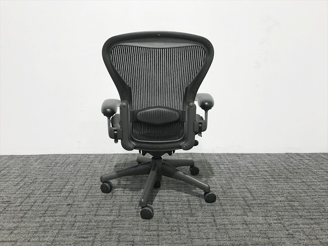 HermanMiller/ハーマンミラーのアーロンチェア Bタイプ フルサポート ランバーサポート付 AE123AWB AJG1BBBK 3D01[ HermanMiller/ハーマンミラー][中古]|オフィスチェア-チェア オフィス家具（中古）通販ならHappy（ハッピー）