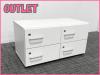 【OUTLET】4人用小物ロッカー 2列2段 アスプルンド 木製ユニットキャビネット
